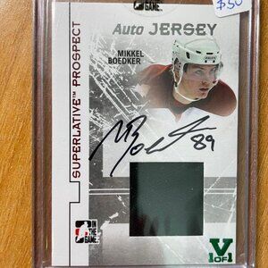 2009-10 ITG Superlative Prospect Autographs Silver #PAMB Mikkel Boedker #'d 1/1